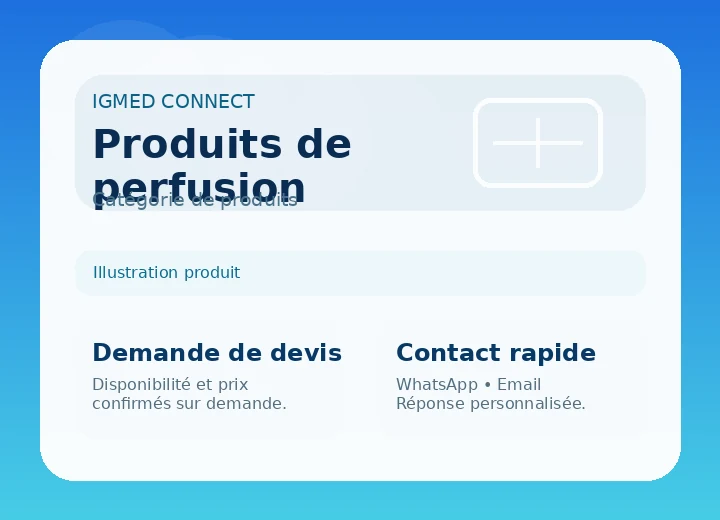 Produits de perfusion