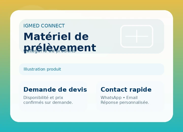Matériel de prélèvement