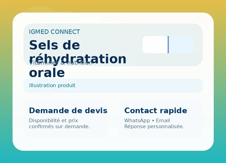 Sels de réhydratation orale
